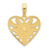 14k Fancy Filigree Heart Pendant