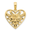 14k Fancy Filigree Heart Pendant