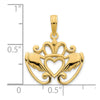 14k Fancy Claddagh Pendant