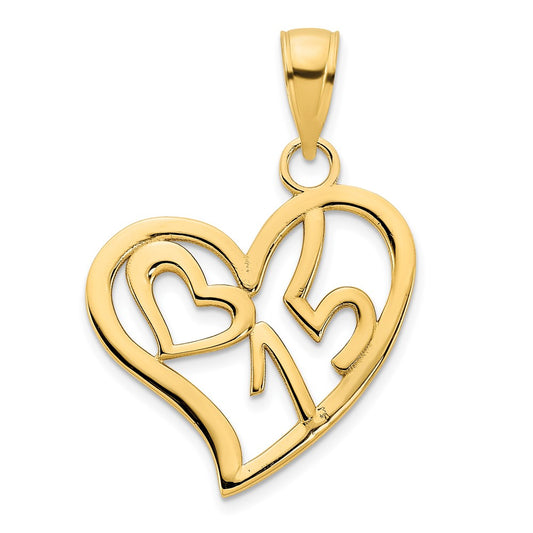 14k 15 in Heart Pendant