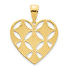 14k Fancy Cut-out Heart Pendant