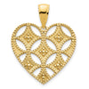 14k Fancy Cut-out Heart Pendant