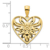 14k Fancy Filigree Heart Pendant