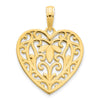 14k Fancy Filigree Heart Pendant