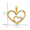14k Heart in Heart Pendant