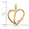14k Infinity Heart Charm