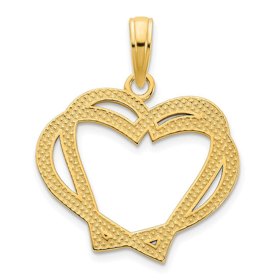 14k  Heart in Heart Pendant
