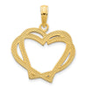 14k  Heart in Heart Pendant