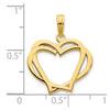 14k  Heart in Heart Pendant
