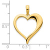 14k Open Heart Pendant