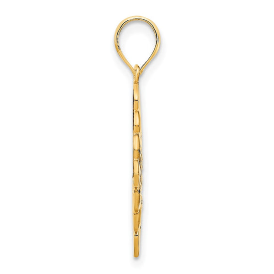 14k Fancy Fleur de Lis Pendant