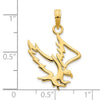 14k Cut-out Flying Eagle Pendant