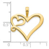 14k Heart in Heart Pendant