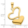 14k Two Hearts Pendant