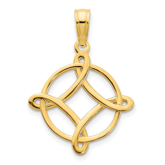 14k Fancy Celtic Knot Design Pendant