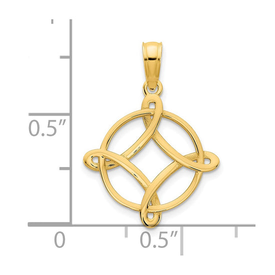 14k Fancy Celtic Knot Design Pendant