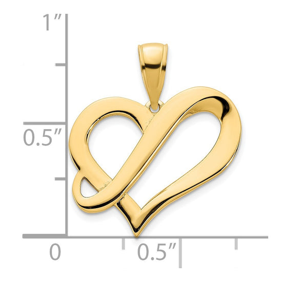 14k Fancy Heart Pendant