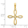 14k Fancy Celtic Knot Cross Pendant