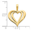 14k Fancy Two Hearts Pendant