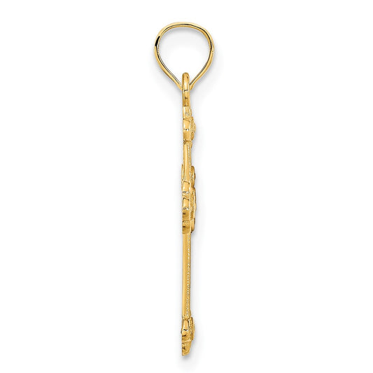 14k Fancy Cross Pendant