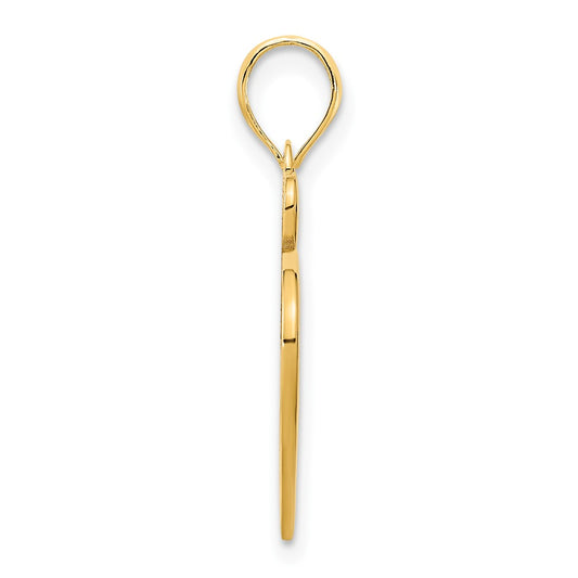 14k Cut-out Heart Pendant