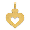 14k Cut-out Heart Pendant