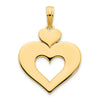 14k Cut-out Heart Pendant