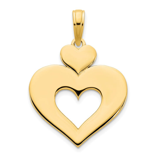 14k Cut-out Heart Pendant