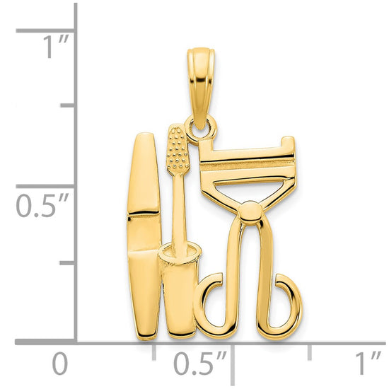 14k Cosmetic Tools Pendant