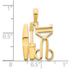 14k Cosmetic Tools Pendant