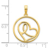 14k Heart in Circle Pendant
