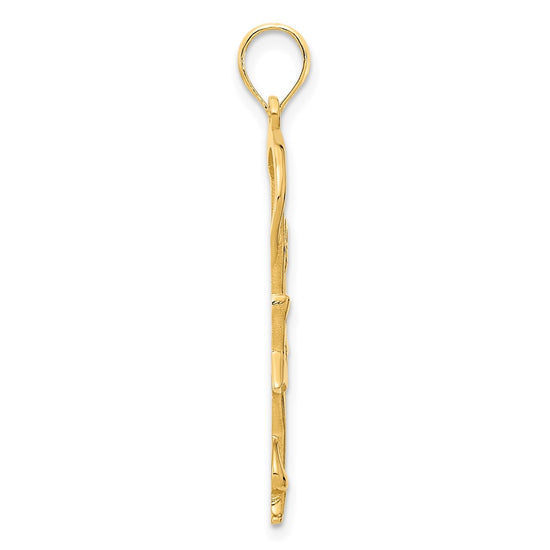 14k Gymnast with Ribbon Pendant