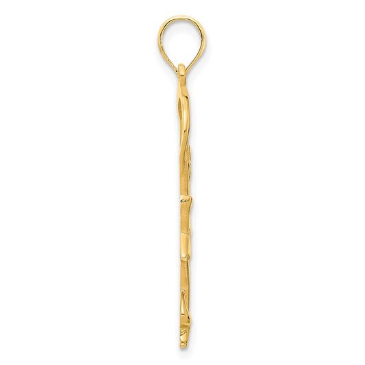 14k Gymnast with Ribbon Pendant