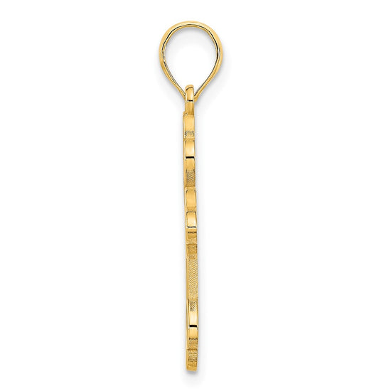 14k Budded Cross Charm