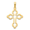 14k Budded Cross Charm