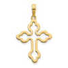 14k Budded Cross Charm