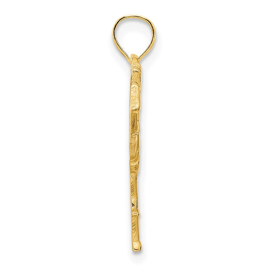 14k Cheerleader Kicking with Pom-Poms Charm