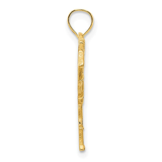 14k Cheerleader Kicking with Pom-Poms Charm
