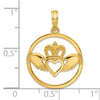14k Claddagh Circle Pendant