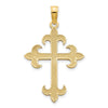 14k Fleur de Lis Cross Charm