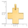 14k Polished Greek Cross Pendant