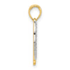 14k and White Rhodium Polished Heart Pendant