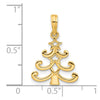 14k Polished Christmas Tree Pendant