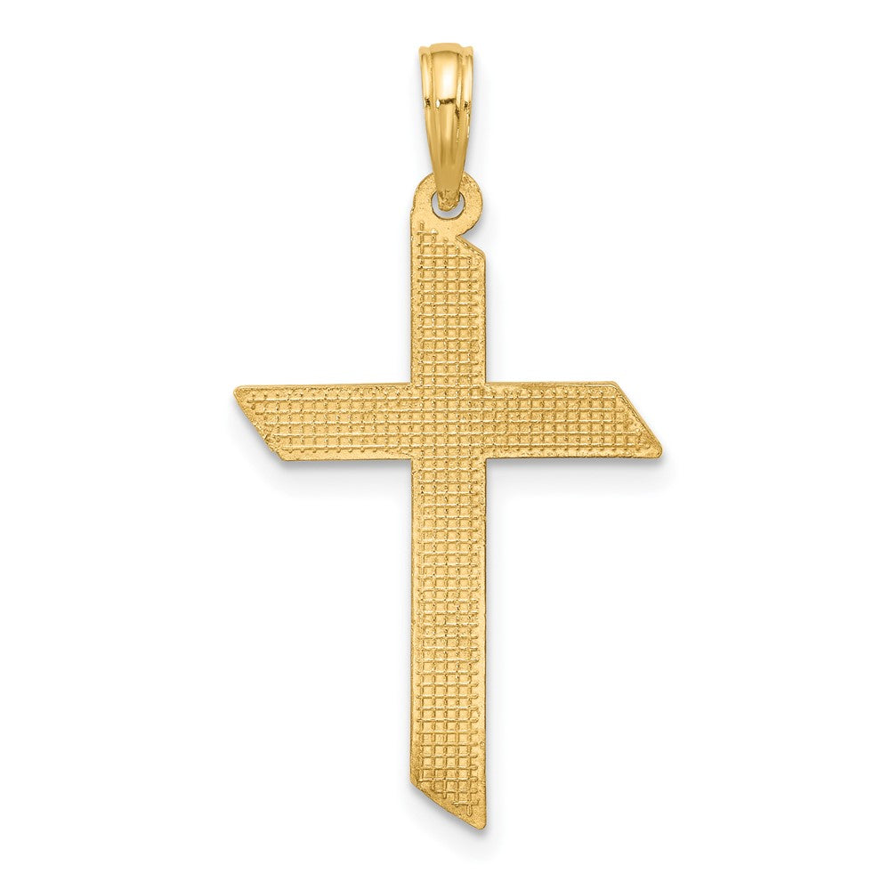 14k Fancy Angled Cross Pendant