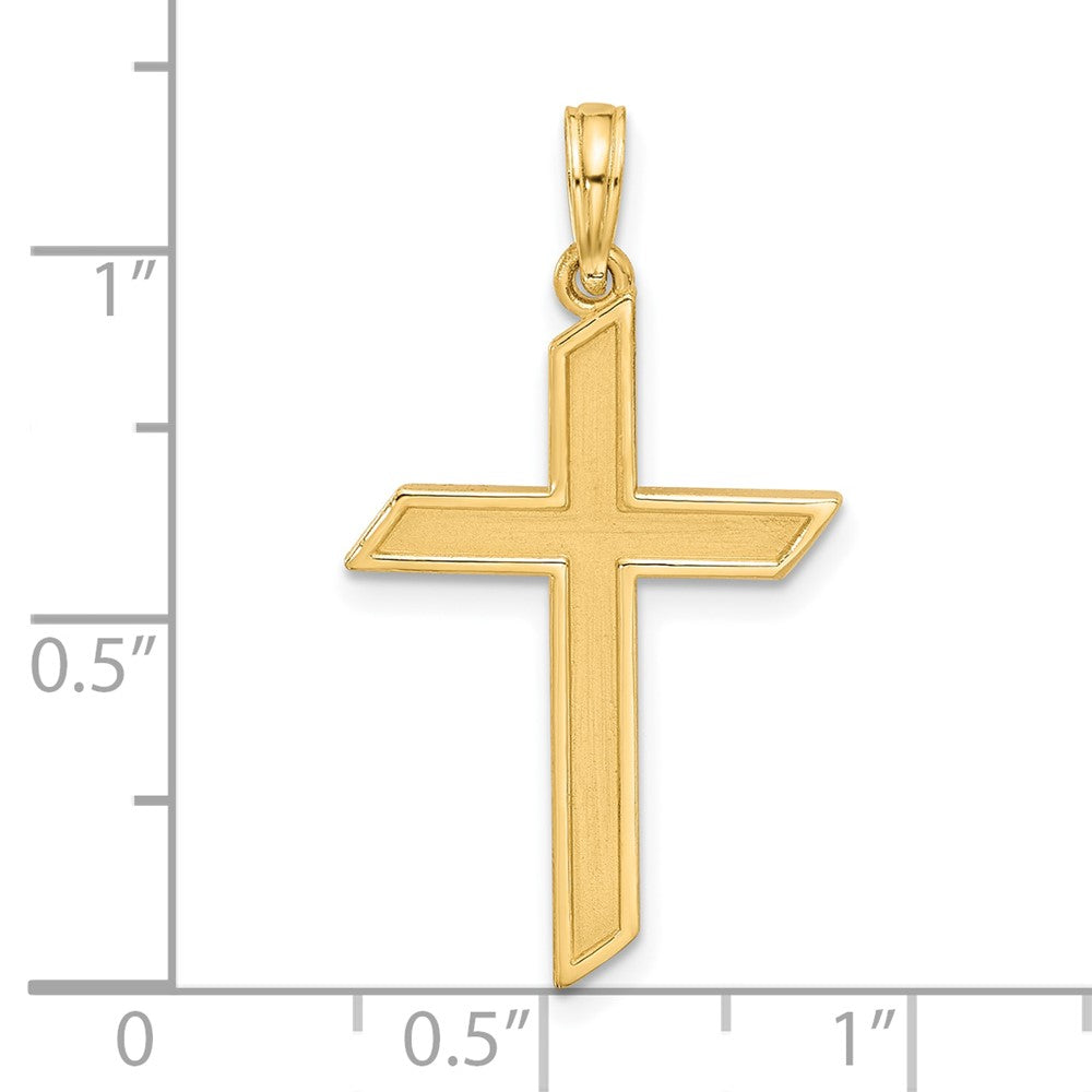 14k Fancy Angled Cross Pendant
