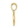 14k Polished Dolphin with Cut-out Baby Dolphin Pendant