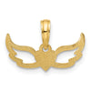 14k Fancy Heart and Wings Charm
