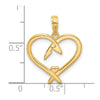 14k Fancy Heart Charm