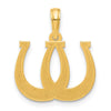 14k Polished Double Horseshoe Pendant