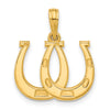 14k Polished Double Horseshoe Pendant